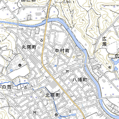 483051 本渡（ほんど Hondo）, 地形図