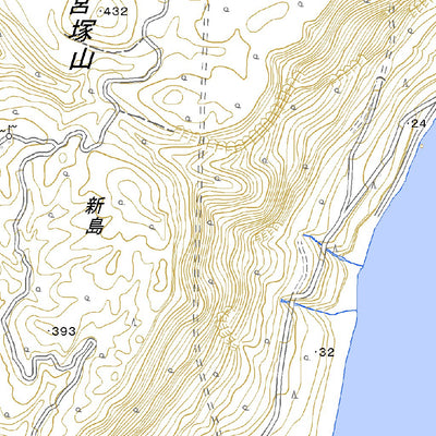 513942 新島（にいじま Niijima）, 地形図