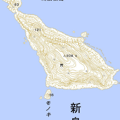 513952 鵜渡根島（うどねじま Udonejima）, 地形図