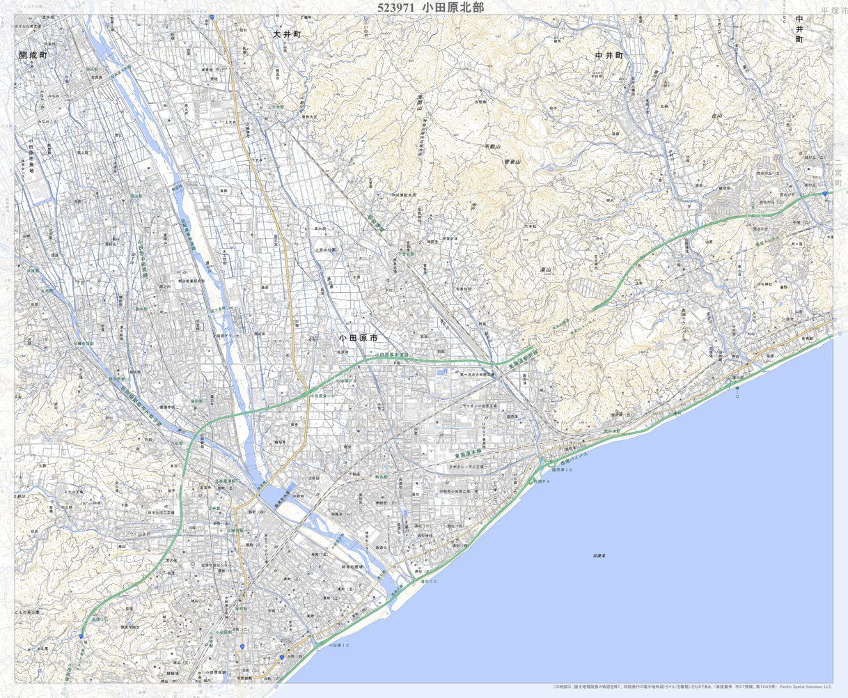 523971 小田原北部（おだわらほくぶ Odawarahokubu）, 地形図 Map by 