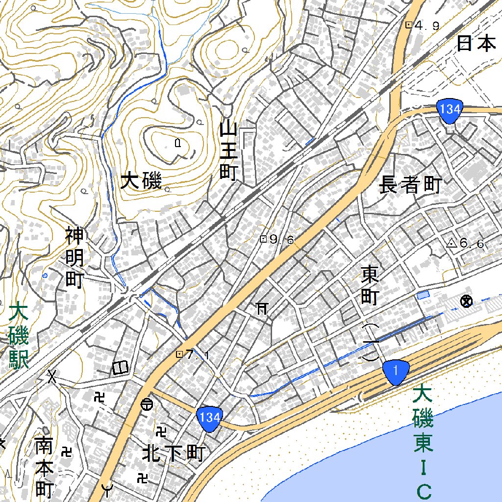 523972 平塚（ひらつか Hiratsuka）, 地形図 Map by Pacific Spatial