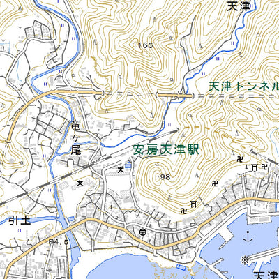 524051 安房小湊（あわこみなと Awakominato）, 地形図