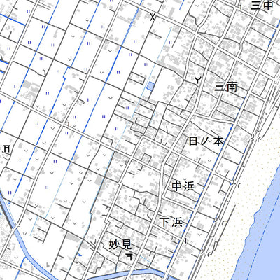 534013 四天木（してんぎ Shitengi）, 地形図