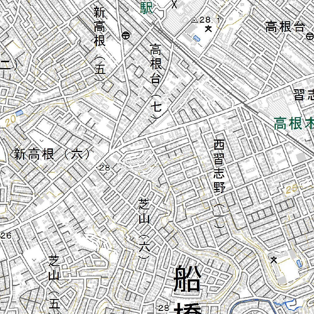 534040 習志野（ならしの Narashino）, 地形図 Map by Pacific Spatial