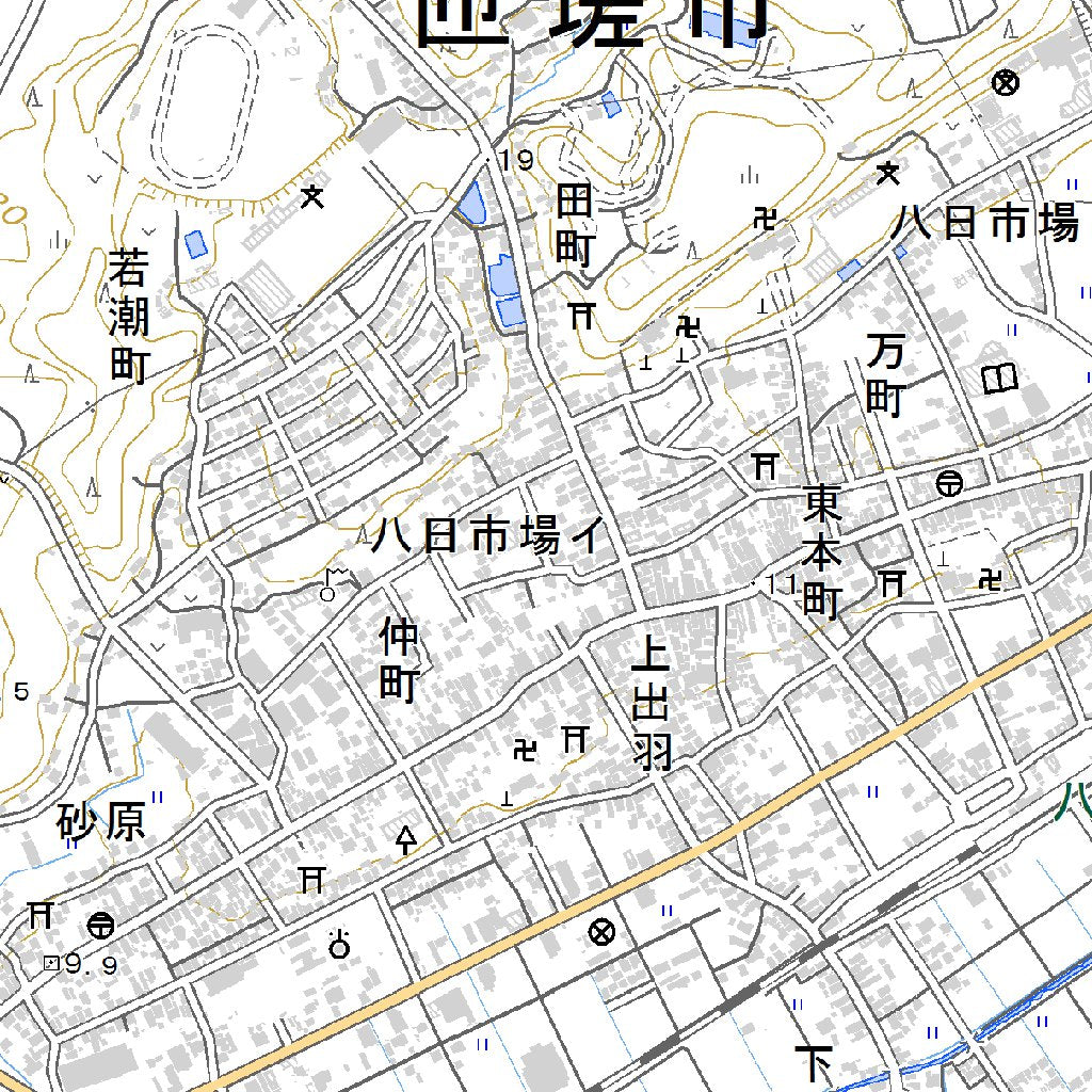 534044 八日市場（ようかいちば Yokaichiba）, 地形図 Map by Pacific