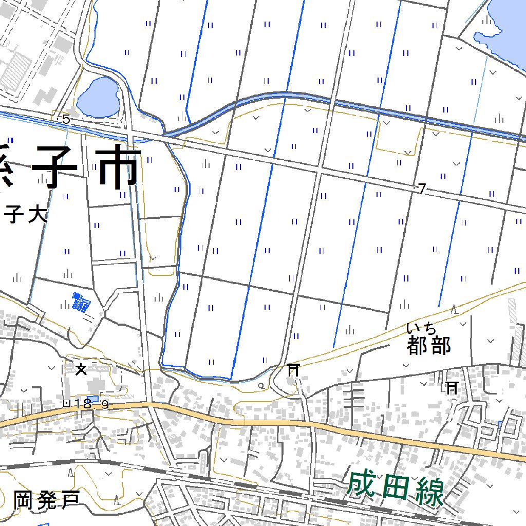 534060 取手（とりで Toride）, 地形図 Map by Pacific Spatial