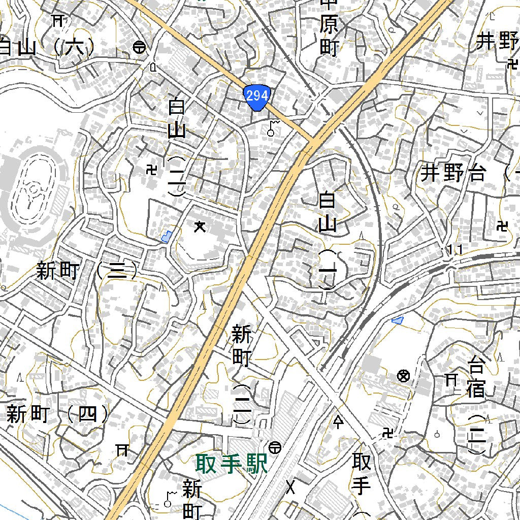 534060 取手（とりで Toride）, 地形図 Map by Pacific Spatial