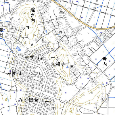 534063 佐原西部（さわらせいぶ Sawaraseibu）, 地形図