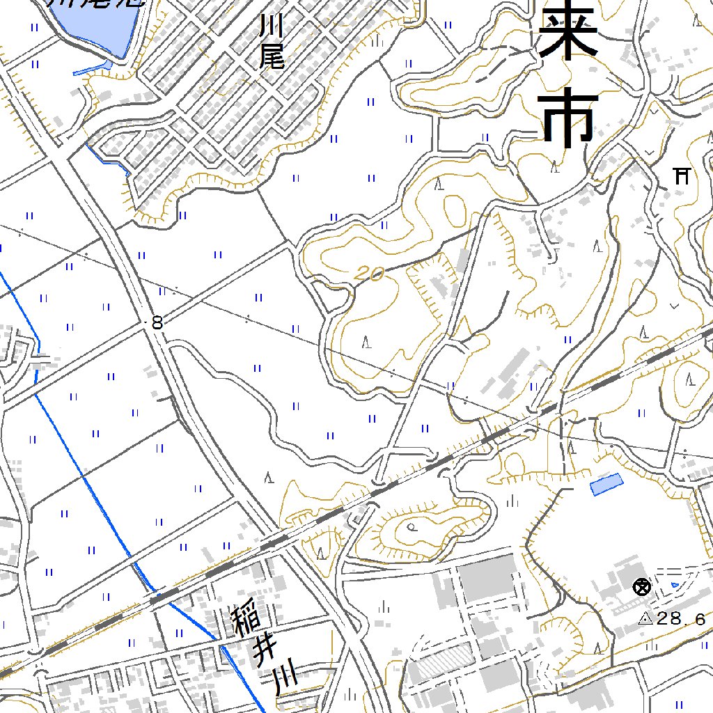 534074 潮来（いたこ Itako）, 地形図 Map by Pacific Spatial 