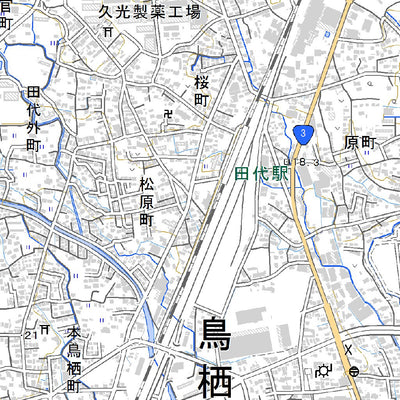 503004 鳥栖（とす Tosu）, 地形図