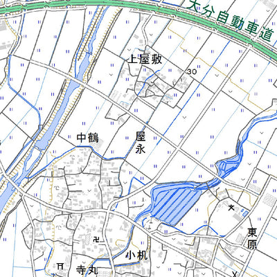 503005 田主丸（たぬしまる Tanushimaru）, 地形図