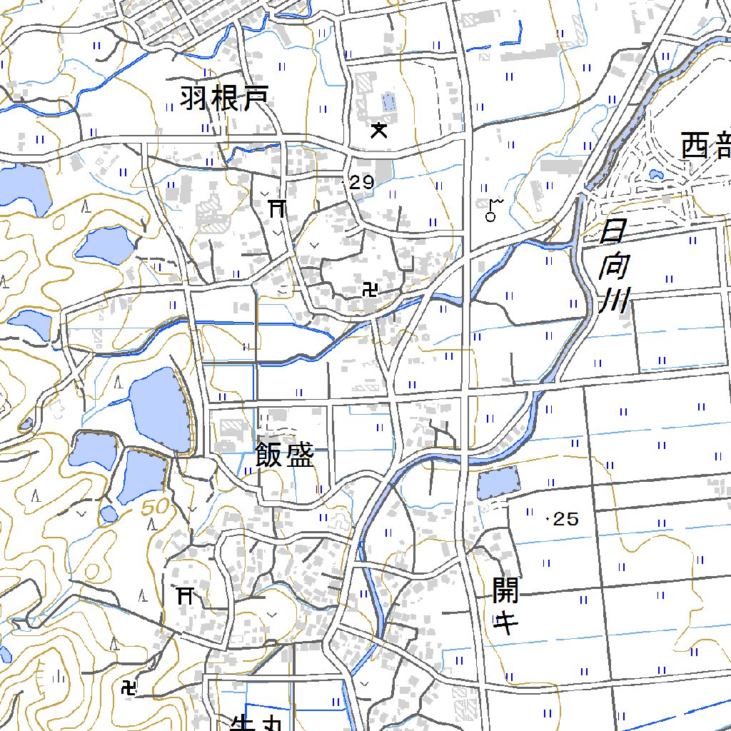 503022 福岡西南部（ふくおかせいなんぶ Fukuokaseinambu）, 地形図