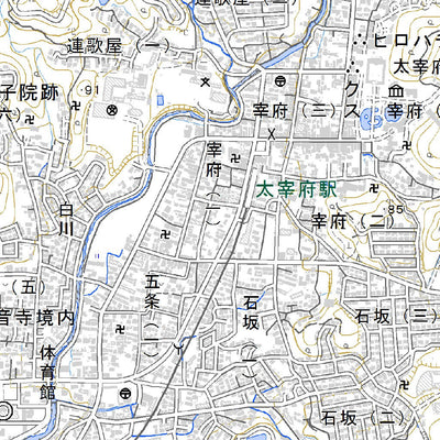 503024 太宰府（だざいふ Dazaifu）, 地形図