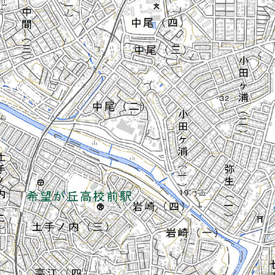 503055 中間（なかま Nakama）, 地形図