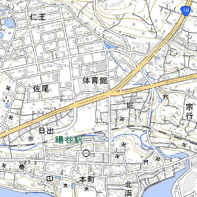 503104 杵築（きつき Kitsuki）, 地形図