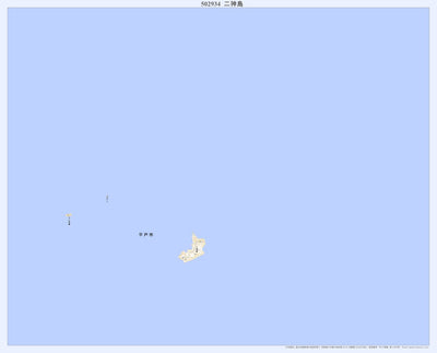 502934 二神島（ふたがみしま Futagamishima）, 地形図