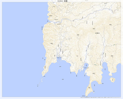 512911 豆酘（つつ Tsutsu）, 地形図