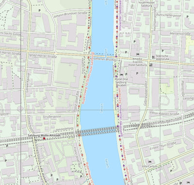 Salzburg Tourist Street Map