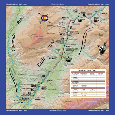 Eagle River Fishing Map - Edwards to Dotsero, Colorado