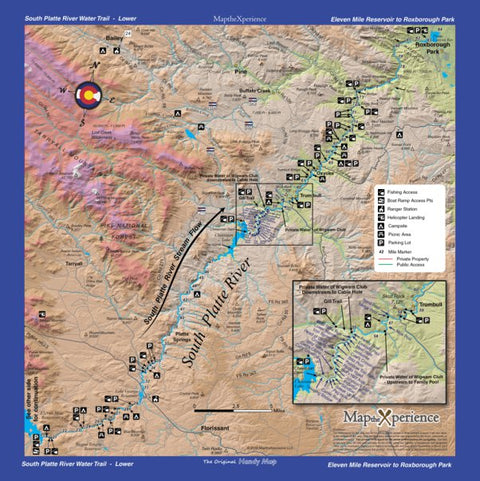 South Platte River Fishing Map - Eleven Mile Reservoir to Chatfield Reservoir Colorado