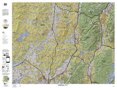 Beaver West Utah Elk Hunting Unit Map with Land Ownership