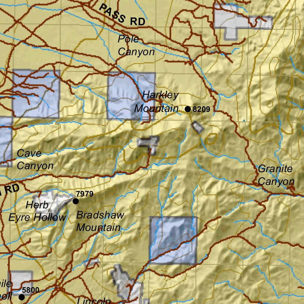 Beaver West Utah Elk Hunting Unit Map with Land Ownership by HuntData ...