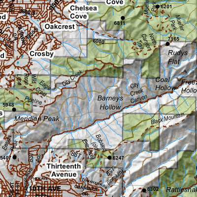 Chalk Creek Utah Elk Hunting Unit Map with Land Ownership
