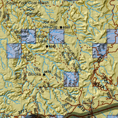 Central Mtns, Manti Utah Elk Hunting Unit Map with Land Ownership