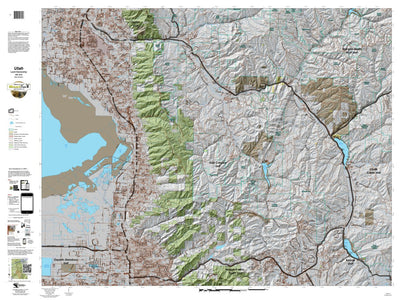 East Canyon Utah Elk Hunting Unit Map with Land Ownership