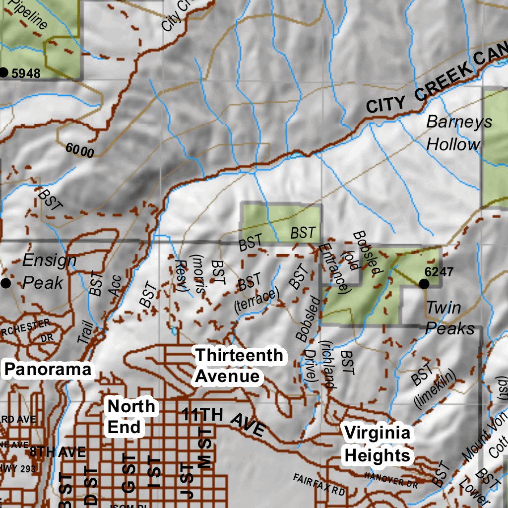 East Canyon Utah Elk Hunting Unit Map with Land Ownership by HuntData ...