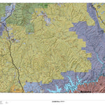 Plateau Boulder Kaiparowits (South) Utah Elk Hunting Unit Map with Land Ownership