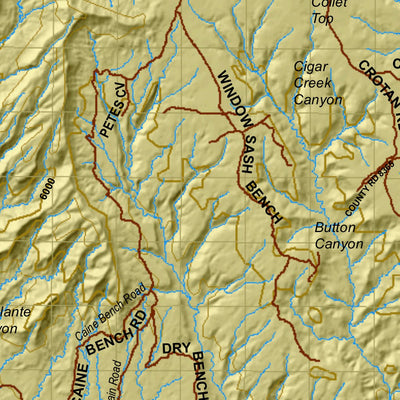 Plateau Boulder Kaiparowits (South) Utah Elk Hunting Unit Map with Land Ownership
