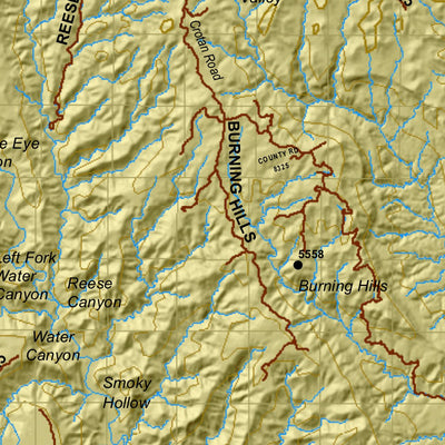 Plateau Boulder Kaiparowits (South) Utah Elk Hunting Unit Map with Land Ownership