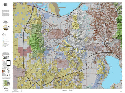 Oquirrh-Stansbury Utah Elk Hunting Unit Map with Land Ownership
