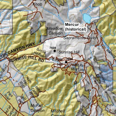 Oquirrh-Stansbury Utah Elk Hunting Unit Map with Land Ownership