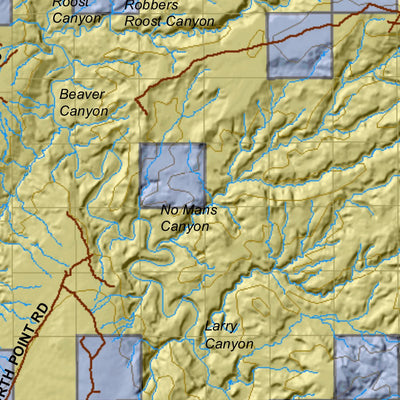 San Rafael Dirty Devil (South) Utah Elk Hunting Unit Map with Land Ownership