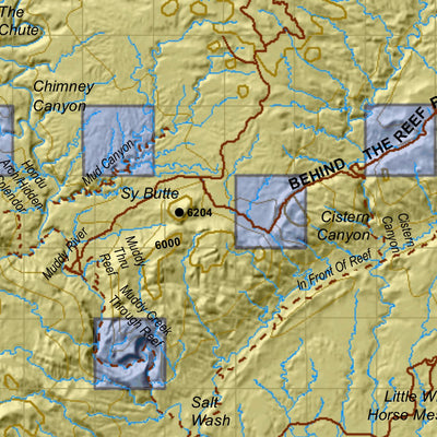 San Rafael Dirty Devil (South) Utah Elk Hunting Unit Map with Land Ownership