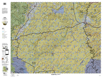 San Rafael Dirty Devil (North) Utah Elk Hunting Unit Map with Land Ownership