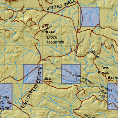 San Rafael Dirty Devil (North) Utah Elk Hunting Unit Map with Land Ownership