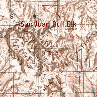 Utah State Map with Elk Unit Boundary Overlays