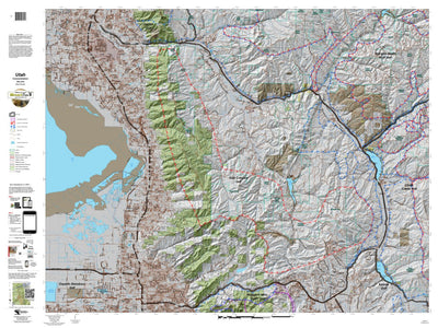 East Canyon Utah Elk Hunting Unit Map with Land Ownership and Concentrations