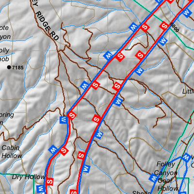 East Canyon Utah Elk Hunting Unit Map with Land Ownership and Concentrations