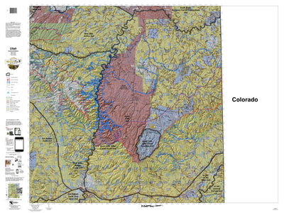 Book Cliffs Utah Elk Hunting Unit Map with Land Ownership and Concentrations