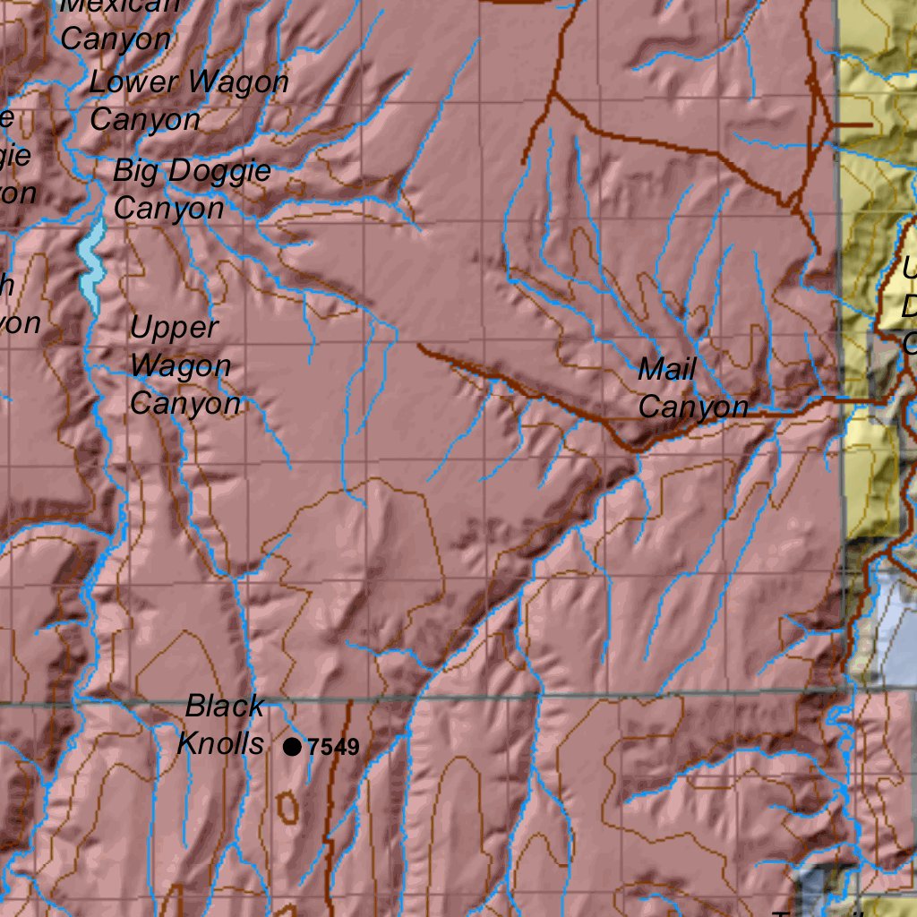 Book Cliffs Utah Elk Hunting Unit Map with Land Ownership and