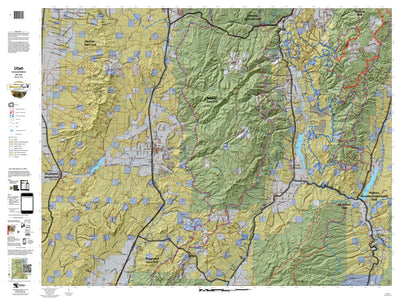 Beaver East Utah Elk Hunting Unit Map with Land Ownership and Concentrations