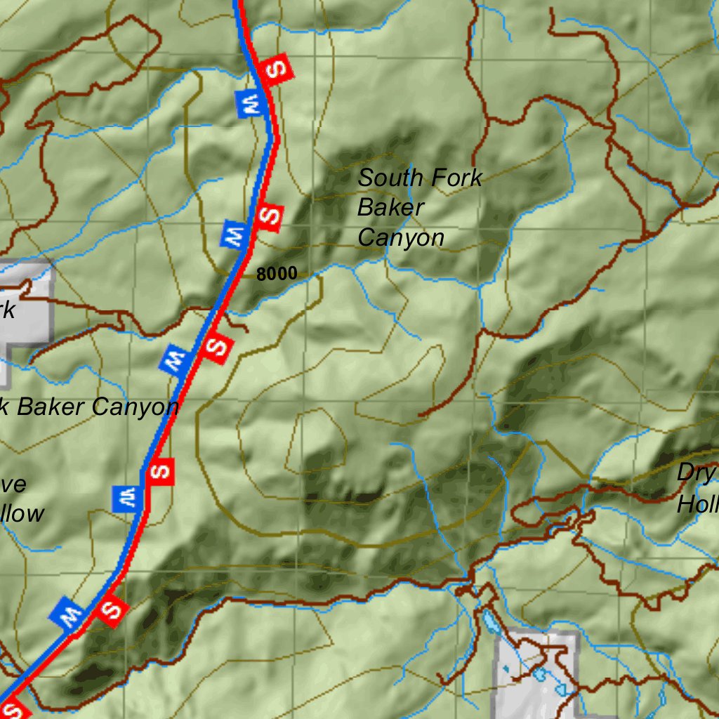 Beaver East Utah Elk Hunting Unit Map with Land Ownership and ...