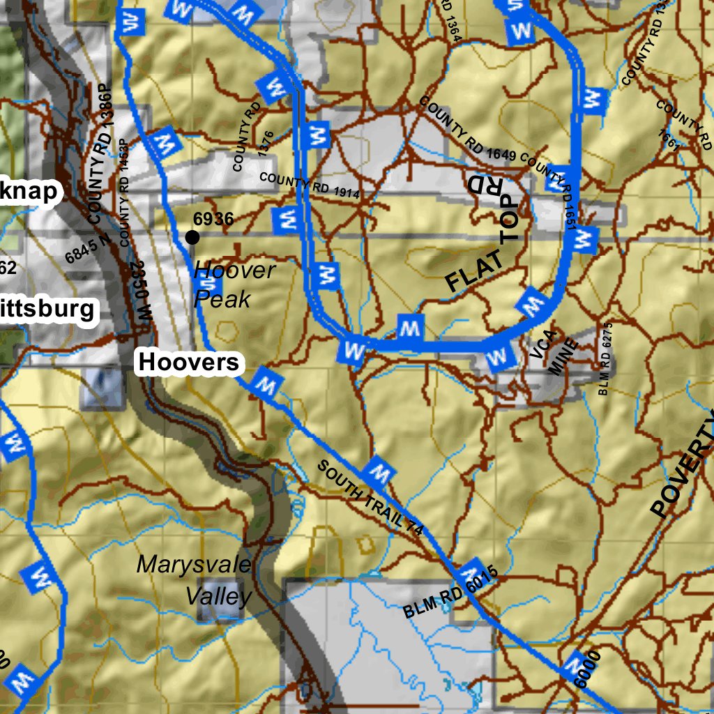 Beaver East Utah Elk Hunting Unit Map with Land Ownership and ...