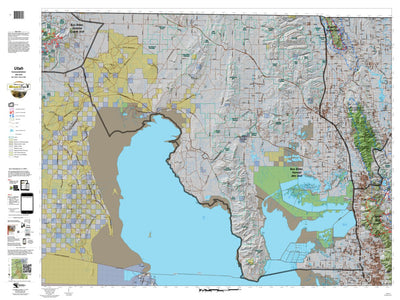 Box Elder, Hansel Mtn. Utah Elk Hunting Unit Map with Land Ownership and Concentrations