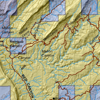 San Juan Bull Elk (South) Utah Elk Hunting Unit Map with Land Ownership and Concentrations