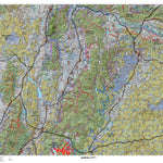 Central Mtns, Manti Utah Elk Hunting Unit Map with Land Ownership and Concentrations